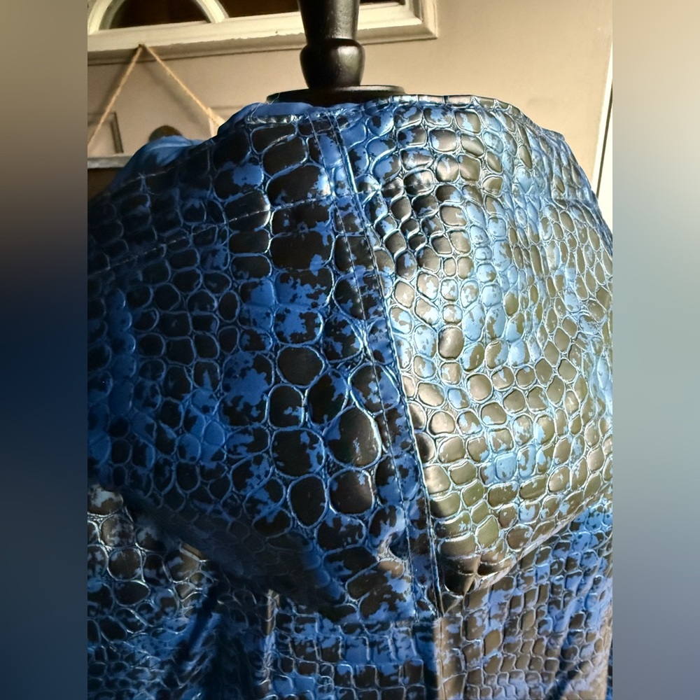 Vintage Kenn Sporn Wippette snakeskin quilted hooded rain coat, size large - Picture 8 of 16